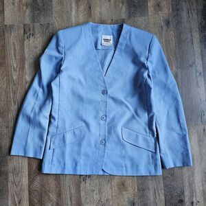 Vintage Country Suburbans Blue Button Blazer Jacket Women's Size 4
